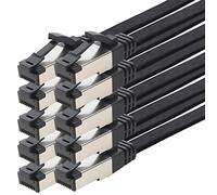 1aTTack.de Câble Réseau Cat8 Cat 8 40 Gigabit - 10x 3,0m - RJ45 Ethernet LAN DSL Routeur Modem - Noir