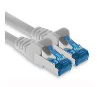 1aTTack.de Câble réseau Ethernet Gigabit LAN CAT.6a 10 m, câble patch RJ45 10 Gb/s SFTP PIMF blanc - 1 pièce