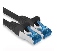 1aTTack.de Câble réseau Ethernet Gigabit LAN CAT.6a 10 m, câble patch RJ45 10 Gb/s SFTP PIMF, noir, 1 pièce