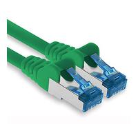 1aTTack.de Câble réseau Ethernet Gigabit LAN CAT.6a 20 m, câble patch RJ45 10 Gb/s SFTP PIMF vert - 1 pièce