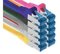 1aTTack.de Câble réseau Ethernet Gigabit LAN CAT.6a Cat6 Cat6a 5 m, câble patch RJ45 10 Gbit/s SFTP PIMF 10 - Couleurs