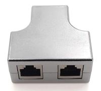 1aTTack.de Cat. Adaptateur de câble de raccordement 5e, adaptateur de connecteur de câble réseau, prise RJ45, 2x prise compatible avec Cat5, Cat6, Cat7, Cat8, 1 pièce