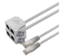 1aTTack.de Cat. Adaptateur de câble de raccordement 5e, répartiteur de câble réseau Ethernet/Ethernet 0 1 m 2 pièces