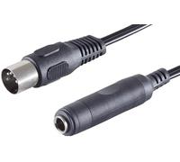 1aTTack.de Lot de 3 fiches diodes de 0,2 m à 5 broches vers prise jack 6,3 mm - Câble adaptateur audio de qualité supérieure - Connecteurs moulés - Contacts nickelés - Parfait pour les instruments de