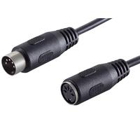 1aTTack.de Lot de 3 rallonges DIN de 2,5 m - Fiche mâle à 5 broches femelle - Câble audio de qualité supérieure - Connecteurs moulés - Contacts nickelés - Parfait pour les instruments de musique HiFi