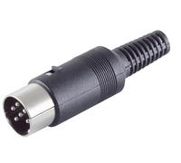 1aTTack.de Lot de 5 fiches à diodes DIN à 6 broches - Connecteur de qualité supérieure pour appareils audio - Design robuste - Contacts nickelés - Parfait pour les installations de musique HiFi