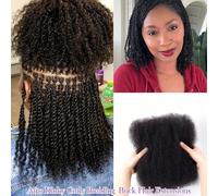 #1B Extensions de cheveux afro crépus en vrac pour dreadlocks, 40 cm, couleur noire, cheveux brésiliens pour femmes Description du produit :Sublimez vos tresses avec nos cheveux 100 % naturels Afro Ki