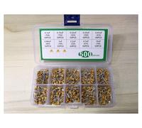 1box Monolithic Capacitor Kit 10Value*50pcs=500 104/154/223/334/474/684/105/225/475/106 0.15 0.22 0.33 0.47 0.68 1 2.2 4.7 10uf AUOQKQUT