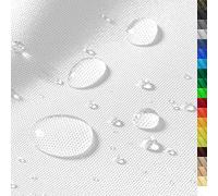 1buy3 "Monaco Tissu Polyester imperméable | 300cm x 160cm | 12.000 mm Colonne d'eau | Couleur 01 | Blanc | Tissu Polyester 160cm Largeur au mètre imperméable EXTÉRIEUR