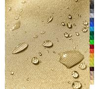 1buy3 "MONACO" Tissu polyester imperméable | 400cm x 160cm | 12.000 mm colonne d'eau | Couleur 03 | Beige | Tissu polyester 160cm Largeur au mètre imperméable EXTÉRIEUR