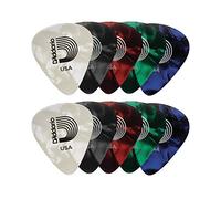 ASSORTED PEARL CELLULOID GUITAR PICKS 10 PACK MEDIUM
