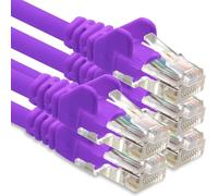 1CONN Câble réseau Câble CAT-6 RJ45 5x 0,25 m - Violet