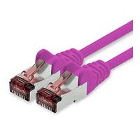 1CONN Câble réseau Cat6 0,5 m câble Ethernet magenta Lankabel câble réseau Cat6 Lan câble de raccordement Sftp Pimf 1000 Mbit s