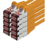 1CONN Câble réseau Cat6 10 x 0,5 m orange Câble Ethernet Lankabel Câble réseau Cat6 Lan Câble patch Sftp Pimf 1000 Mbits