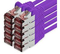 1CONN Câble réseau Cat6 10 x 0,5 m violet câble Ethernet Lankabel câble réseau Cat6 Lan câble patch Sftp Pimf 1000 Mbits
