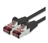1CONN Câble réseau Cat6 15m câble Ethernet noir Lankabel câble réseau Cat6 Lan câble de raccordement Sftp Pimf 1000 Mbit s