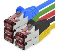 1CONN Câble réseau Cat6 5 x 0,25 m couleur 5 câble Ethernet Lankabel câble réseau Cat6 Lan câble de raccordement Sftp Pimf 1000 Mbit/s
