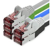 1CONN Câble réseau Cat6 5 x 0,5 m couleur 5-2 câble Ethernet Lankabel câble réseau Cat6 Lan câble de raccordement Sftp Pimf 1000 Mbit/s