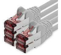 1CONN Câble réseau Cat6 5 x 0,5 m gris câble Ethernet Lankabel câble réseau Cat6 Lan câble patch Sftp Pimf 1000 Mbits