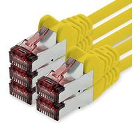 1CONN Câble réseau Cat6 5 x 0,5 m jaune câble Ethernet Lankabel câble réseau Cat6 Lan câble patch Sftp Pimf 1000 Mbits