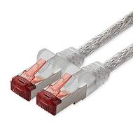 1CONN Câble réseau Cat6 7,5 m câble Ethernet transparent Lankabel câble réseau Lan Cat6 câble patch Sftp Pimf 1000 Mbit s