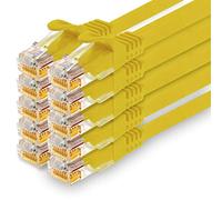1CONN Câble Réseau CAT7 Cat 7 10 Gigabit - 10x 1m - RJ45 Ethernet LAN DSL Routeur Modem - Jaune