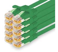 1CONN Câble Réseau CAT7 Cat 7 10 Gigabit - 10x 1m - RJ45 Ethernet LAN DSL Routeur Modem - Vert