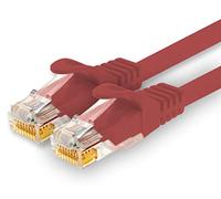 1CONN Câble Réseau CAT7 Cat 7 10 Gigabit - 1x 25m - RJ45 Ethernet LAN DSL Routeur Modem - Rouge