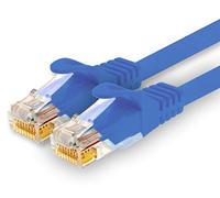 1CONN Câble Réseau CAT7 Cat 7 10 Gigabit - 1x 3,0m - RJ45 Ethernet LAN DSL Routeur Modem - Bleu