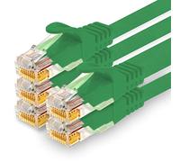 1CONN Câble Réseau CAT7 Cat 7 10 Gigabit - 5X 0,25m - RJ45 Ethernet LAN DSL Routeur Modem - Vert