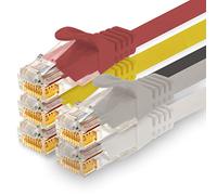 1CONN Câble Réseau CAT7 CAT 7 10 Gigabit - 5x 2m - RJ45 Ethernet LAN DSL Routeur Modem - 5 couleurs 02