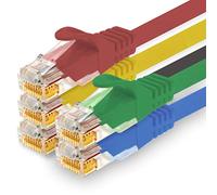 1CONN Câble Réseau CAT7 Cat 7 10 Gigabit - 5X 7,5m - RJ45 Ethernet LAN DSL Routeur Modem - 5 Couleurs 01