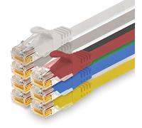 1CONN Câble Réseau CAT7 Cat 7 10 Gigabit - 7X 5m - RJ45 Ethernet LAN DSL Routeur Modem - 7 Couleurs