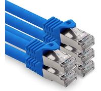 1CONN Câble Réseau Cat7 Cat7 10 GB/s SFTP - 5X 0.25m - RJ45 Ethernet LAN DSL Routeur Modem - Bleu