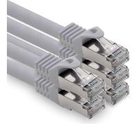 1CONN Câble Réseau Cat7 Cat7 10 GB/s SFTP - 5X 10m - RJ45 Ethernet LAN DSL Routeur Modem - Gris