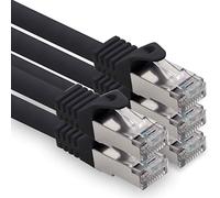 1CONN Câble Réseau Cat7 Cat7 10 GB/s SFTP - 5X 2m - RJ45 Ethernet LAN DSL Routeur Modem - Noir