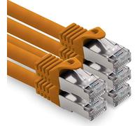 1CONN Câble Réseau Cat7 Cat7 10 GB/s SFTP - 5X 2m - RJ45 Ethernet LAN DSL Routeur Modem - Orange