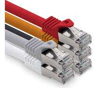 1CONN Câble Réseau Cat7 Cat7 10 GB/s SFTP - 5X 5m - RJ45 Ethernet LAN DSL Routeur Modem - 5 Couleurs