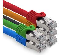1CONN Câble Réseau Cat7 Cat7 10 GB/s SFTP - 5X 5m - RJ45 Ethernet LAN DSL Routeur Modem - 5 Couleurs