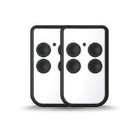 1Control QZERO, 2 radiocommandes universelles quarzates à 4 Touches. Remplace jusqu'à 4 télécommandes Quarzati de 21 MHz à 47 MHz, même de Marques et fréquences différentes - Made in Italy (Blanc)