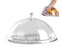 1couvercle de gâteau Plateau à pain et à fruits Plateaux à gâteaux transparents Support àgâteaux Dôme Moule à gâteau Dôme alimentaire Cloche bonbons Protecteur Plateau de service (35x19cm)