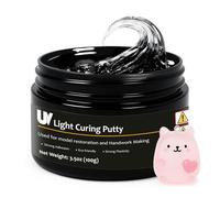 1DFAUL 100 g Mastic UV Polymérisable, Résine Solide, Adhésif Multi-Usages, Haute Dureté, Durcissement Rapide, pour Loisirs Créatifs 3D, Réparation, Modelage, Argile UV et Nail Art
