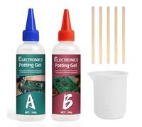 1DFAUL Kit de résine de coulée électrique - 2 x 100 ml de composé d'enrobage électrique - Mastic thermo-conductrice - Protège les transformateurs et les circuits imprimés de l'humidité, de la