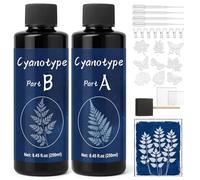 1DFAUL Kit de solution de cyanotype, 16,9 oz liquide pré-mélangé, ne nécessite pas d'eau, impression solaire, création d'art bleu vintage, plans photographiques, pour projets d'art DIY