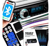 1din 12v LCD FM Auto Car Radio 4x55W 2x USB Bluetooth SD + Renouveler Remote