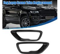 1Ensemble Avant Brouillard Lumiššre Couvercle pour Gauche & Droite Antibrouillard Lampe Cadre Garniture Remplacement pour Jeep Grand Cherokee 2018-2021 Noir