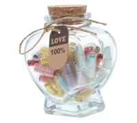 1Ensemble Bouteille Décorative Capsule pour Messages Secrets Idée Mignonne pour Saint Valentin Anniversaire Noël Verre Transparent pour Couples