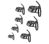1Ensemble Muselière pour Set Réglable Cuir PU de Morsure pour Noir