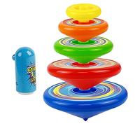 1Ensemble Rotative Manuelle pour Garçon Fille Empilable pour Développer Coordination Œil Main Couleurs Aléatoires Jeu de Bureau Éducatif