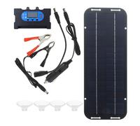 1Ensemble Solaire Portable 30W Noir Pet Pour Camping Extérieur